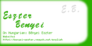 eszter benyei business card