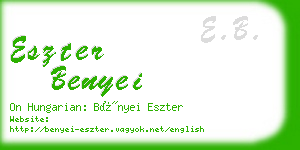 eszter benyei business card